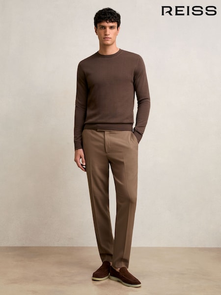 Camel - Reiss Found Slim Fit Internal Drawstring Trousers (W40416) | 145 €