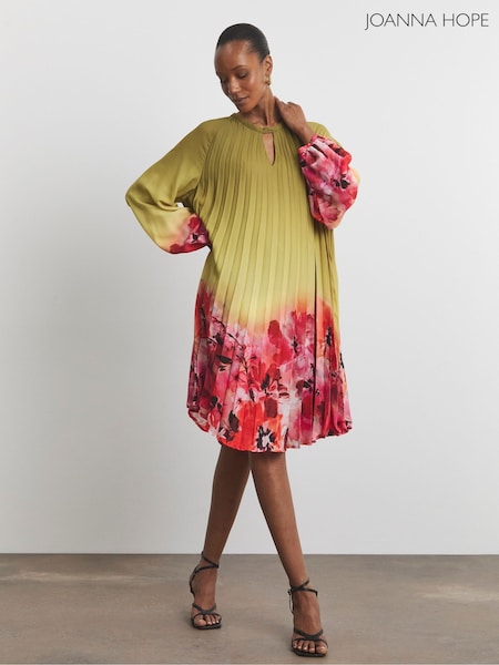 Joanna Hope Green Pleated Shift Dress (W40569) | €95