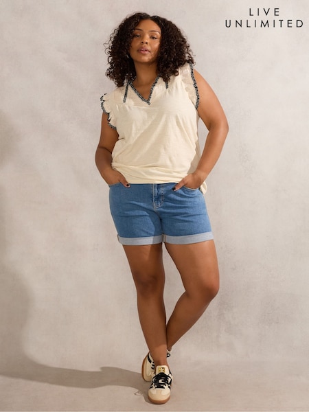 Live Unlimited Blue Curve Denim Shorts (W40698) | €75