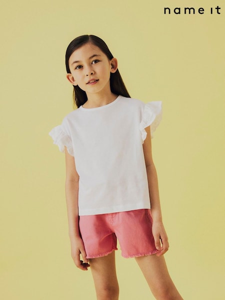 Name It Pink Mom High Waisted Denim Shorts (W40805) | €23