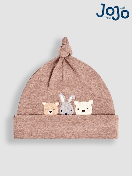 JoJo Maman Bébé Brown Woodland Friends Baby Hat (W40891) | R$ 60