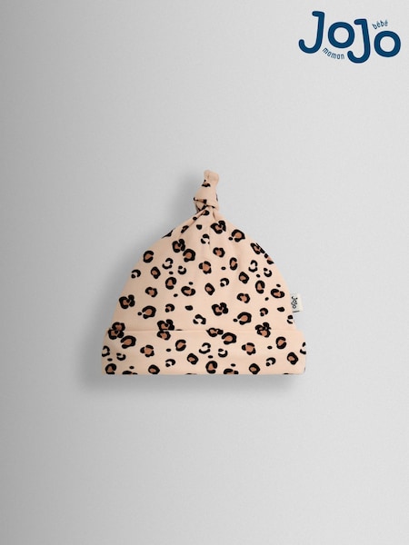 JoJo Maman Bébé Brown Baby Leopard Print Hat (W40915) | AED35
