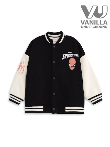 Vanilla Underground Black Boys Marvel Spiderman Bomber Jacket (W40972) | ₪201