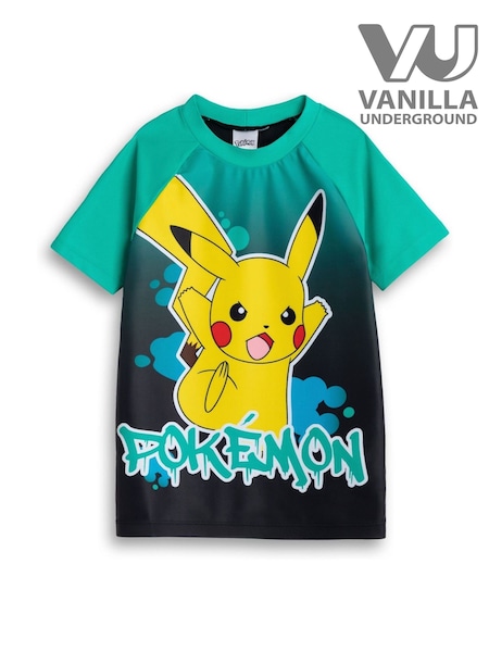 Vanilla Underground Green Boys Pokemon Pikachu Rash Vest (W40976) | €21