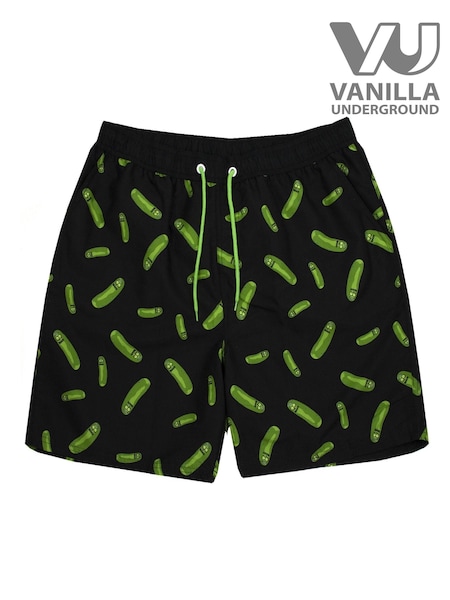 Vanilla Underground Black Mens Rick And Morty Black Swim Shorts (W40982) | R$ 280