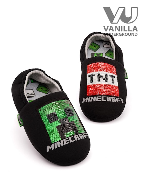 Vanilla Underground Black Boys Minecraft Slippers (W40996) | 105 QAR
