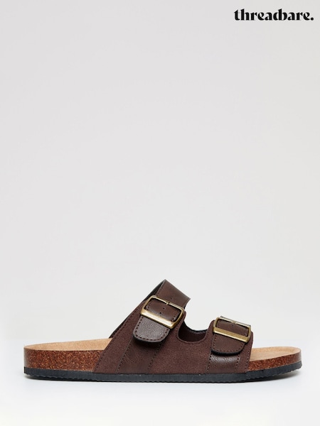 Maro - Threadbare Slip-On Two Buckle Strap Sandals (W40997) | 179 LEI