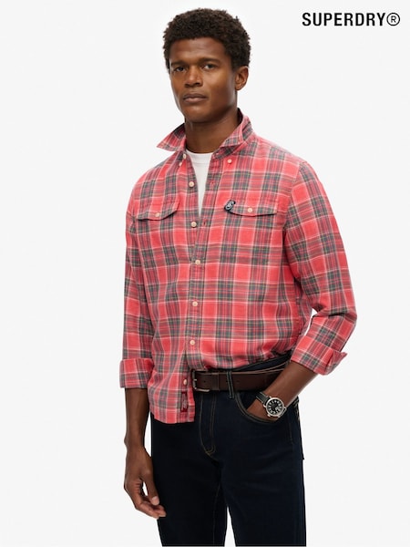 Superdry Pink The Merchant Store Check Shirt (W41023) | R$ 640