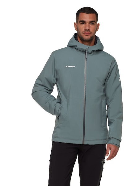 Mammut Grey Mens Linard Hardshell Thermo Hooded Jacket (W41033) | €278
