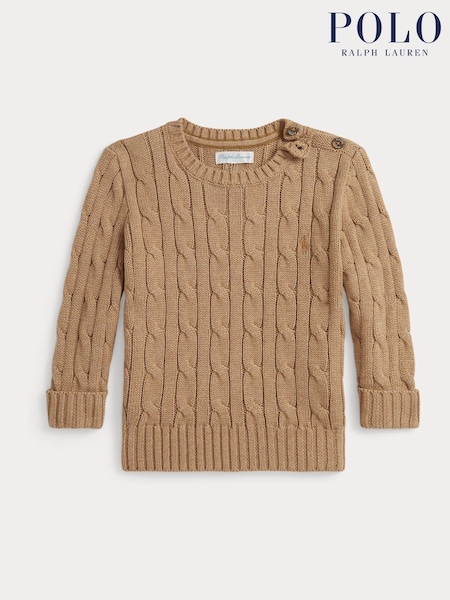 Polo Ralph Lauren Natural Baby Cable Knit Jumper (W41306) | €118