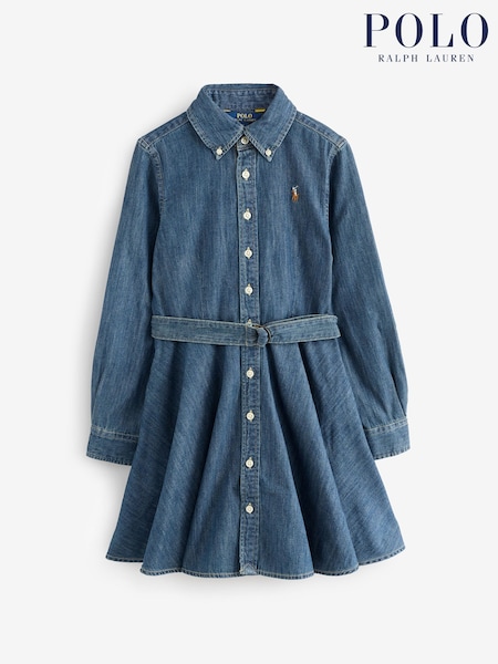Polo Ralph Lauren Girls Denim Button Through Dress (W41339) | 195 € - 211 €