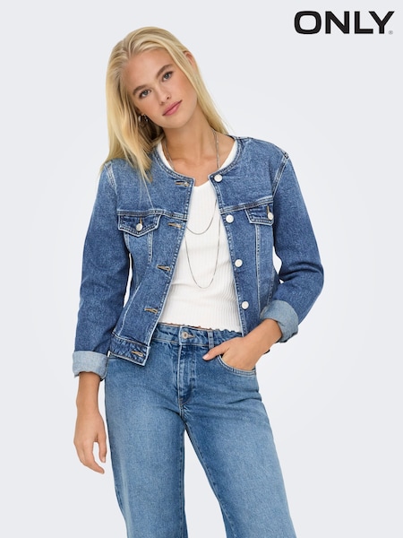 ONLY Round Collar Denim Jacket (W41449) | €60