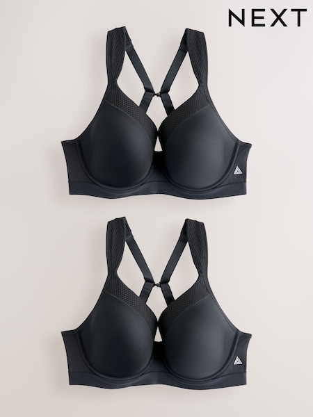 Black B-G High Impact Dry Tech Full Cup Wired Sports Bras 2 Pack (W41974) | €77.50