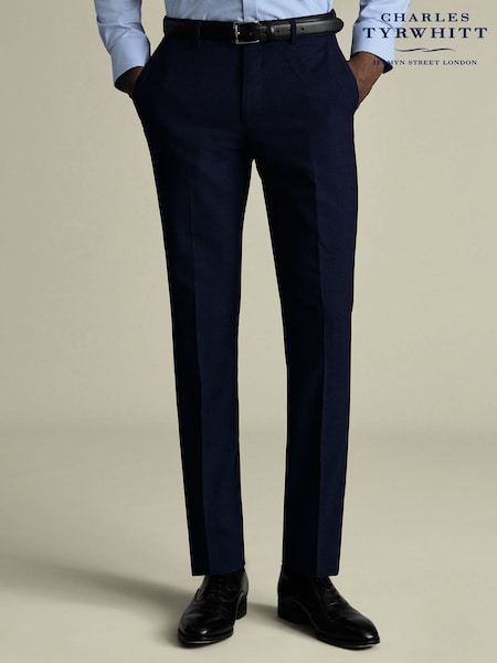 Charles Tyrwhitt Ink Blue Slim Fit New Ultimate Suit Trousers (W42635) | €172