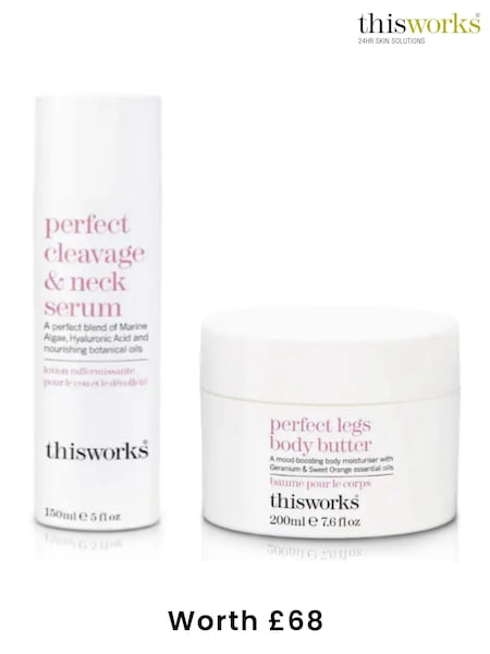 This Works Perfect Cleavage & Neck Serum 150ml & Body Butter 200ml Gift Set (Worth £68) (W42808) | €54