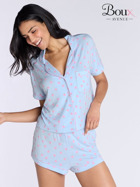 Boux Avenue Blue Strawberry Modal Short Pyjamas Set (W42880) | ‏198 ر.ق.