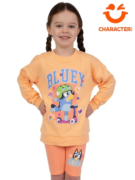 Character Orange 100% Cotton Sweatshirt And Shorts Set (W43126) | ₪131
