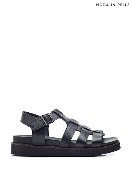 Moda in Pelle Shipshape Square Toe Leather Gladiator Sandals (W43242) | ₪498