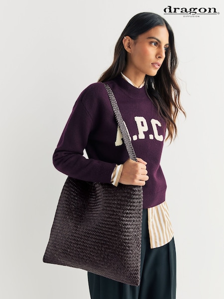 بني داكن - Dragon Diffusion Ars Tote Bag (W43321) | ‏2,329 د.إ.‏