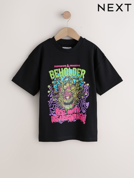 Black Dungeons & Dragons Print Short Sleeve T-Shirt (3-16yrs) (W43387) | AED71 - AED86