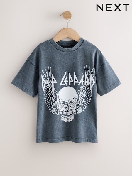 Grey Def Leppard Band T-Shirt (3-16yrs) (W43393) | AED76 - AED91