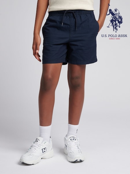 U.S. Polo Assn Blue Boys Cotton Linen Deck Shorts (W43400) | 198 QAR - 238 QAR