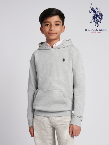 U.S. Polo Assn Grey Boys Double Horsemen Hoodie (W43412) | 198 QAR - 238 QAR