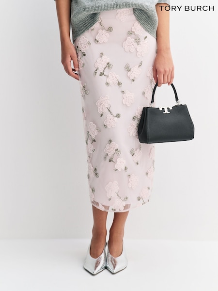 Tory Burch Black Eleanor Suede Mini Satchel Bag (W44210) | €677