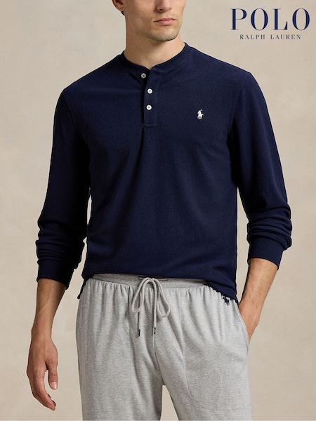 Azul - Polo Ralph Lauren Jersey Hoodie (W44501) | R$ 1.135