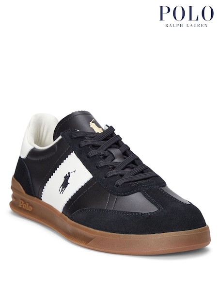 Polo Ralph Lauren Black Heritage Area PP Mix Trainers (W44504) | €154