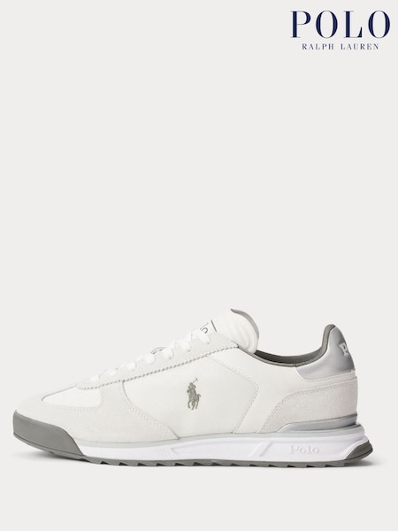 Polo Ralph Lauren Grey Varick Colourblock Leather Mix Trainers (W44519) | R$ 1.380