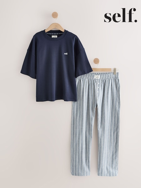 self. Navy Stripe Short Sleeve Pyjamas (W44929) | €45