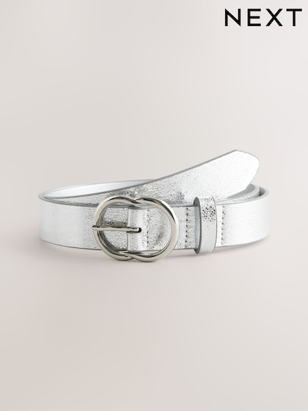 Silver Crackle Regular PU Belt (W45318) | R$ 80