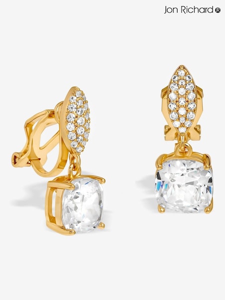 Jon Richard Cubic Zirconia Clip Drop Earrings (W45326) | ‏101‏₪