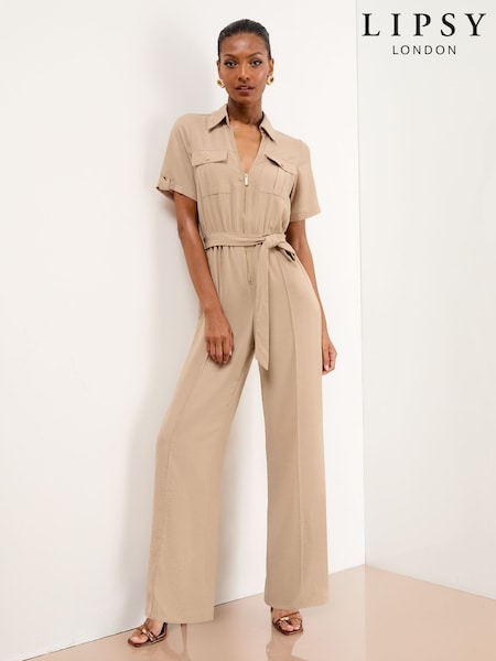 Lipsy Short Sleeve Utility Jumpsuit (W45407) | 79 €