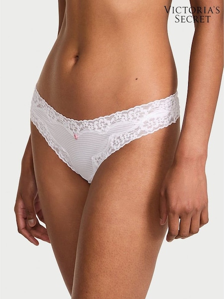 Victoria's Secret White Thong Lace Waist Knickers (W45538) | €11.50