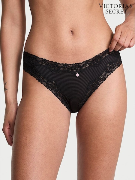 Victoria's Secret Black Bikini Lace Waist Knickers (W45557) | €13