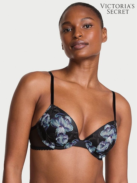 Victoria's Secret Electric Blue Push Up Orchid Embroidery Bra (W45561) | €91.50