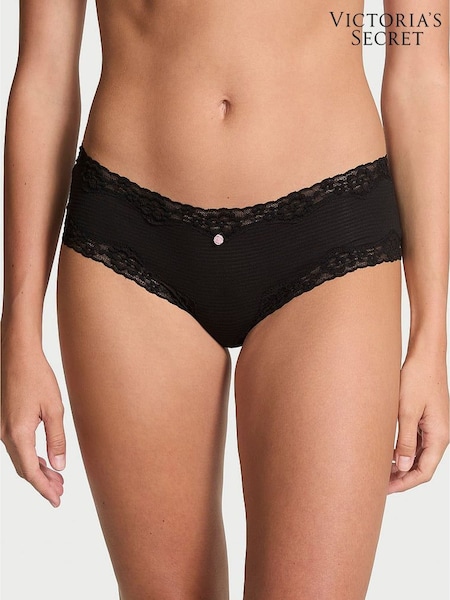 Victoria's Secret Black Cheeky Lace Waist Knickers (W45588) | €13
