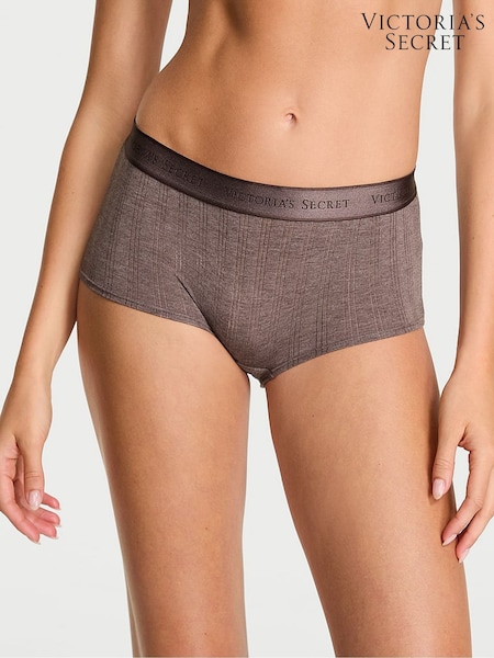 Victoria's Secret Cocoa Blush Heather Nude Short Modal Logo Knickers (W45623) | €13