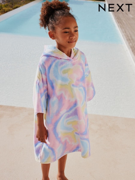 Multi Tie Dye Towelling Poncho (3-16yrs) (W45709) | 104 QAR - 135 QAR