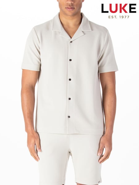 رمادي داكن - Luke 1977 Kawa Beach 100% Cotton Shirt (W45735) | ‏227 د.إ.‏