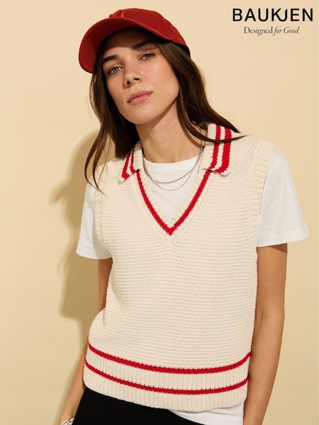 Baukjen Cream Agnes Ecotec Knitted Vest (W45788) | €138