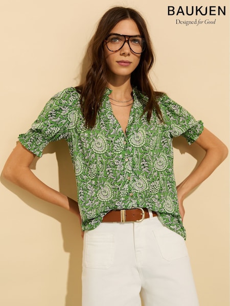 Baukjen Green Nolan Printed Blouse (W45789) | 7,750 UAH