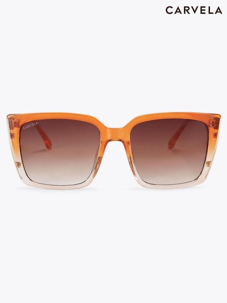 Carvela Square Frame Brown Sunglasses (W45847) | 514 LEI
