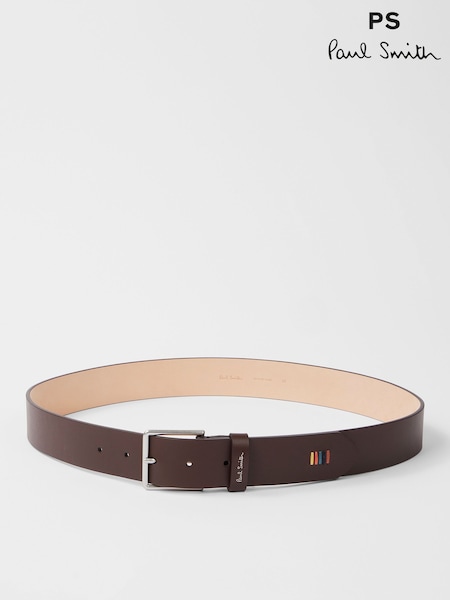 PS Paul Smith Stitch Detail Logo Brown Belt (W46642) | €92