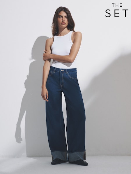 The Set Denim 2 Pack Turn Up Wide Leg Denim Jeans (W46805) | €48