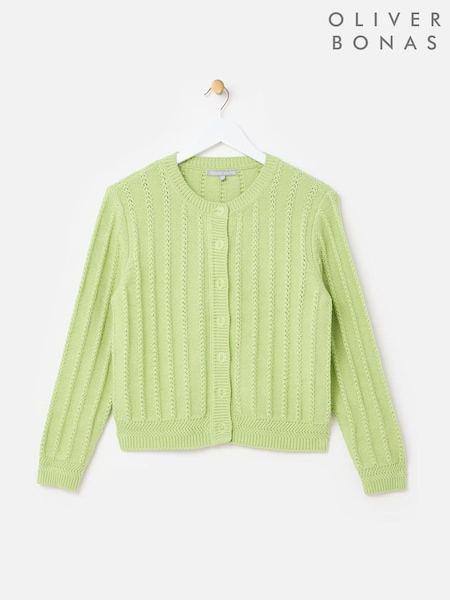 Oliver Bonas Green Crew Neck Knitted Cardigan (W46951) | €85