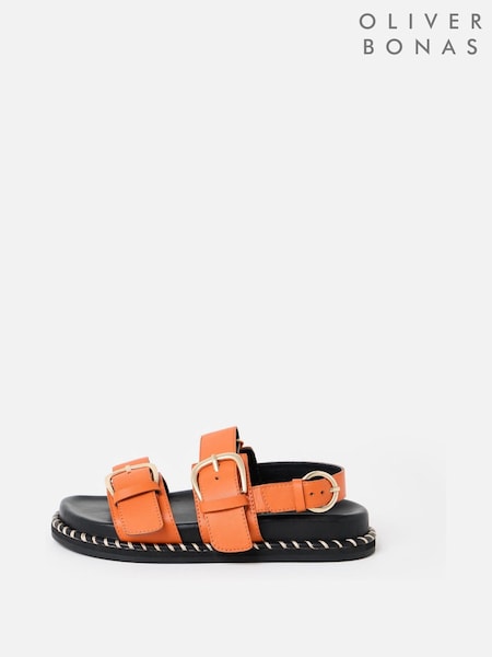Oliver Bonas Chunky Double Buckle Flatform Sandals (W46981) | R$ 790