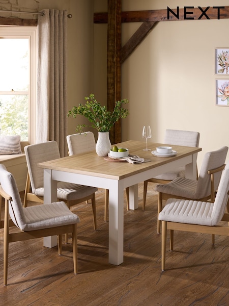 Classic Cream Malvern 6 to 10 Seater Extending Dining Table (W47345) | €729